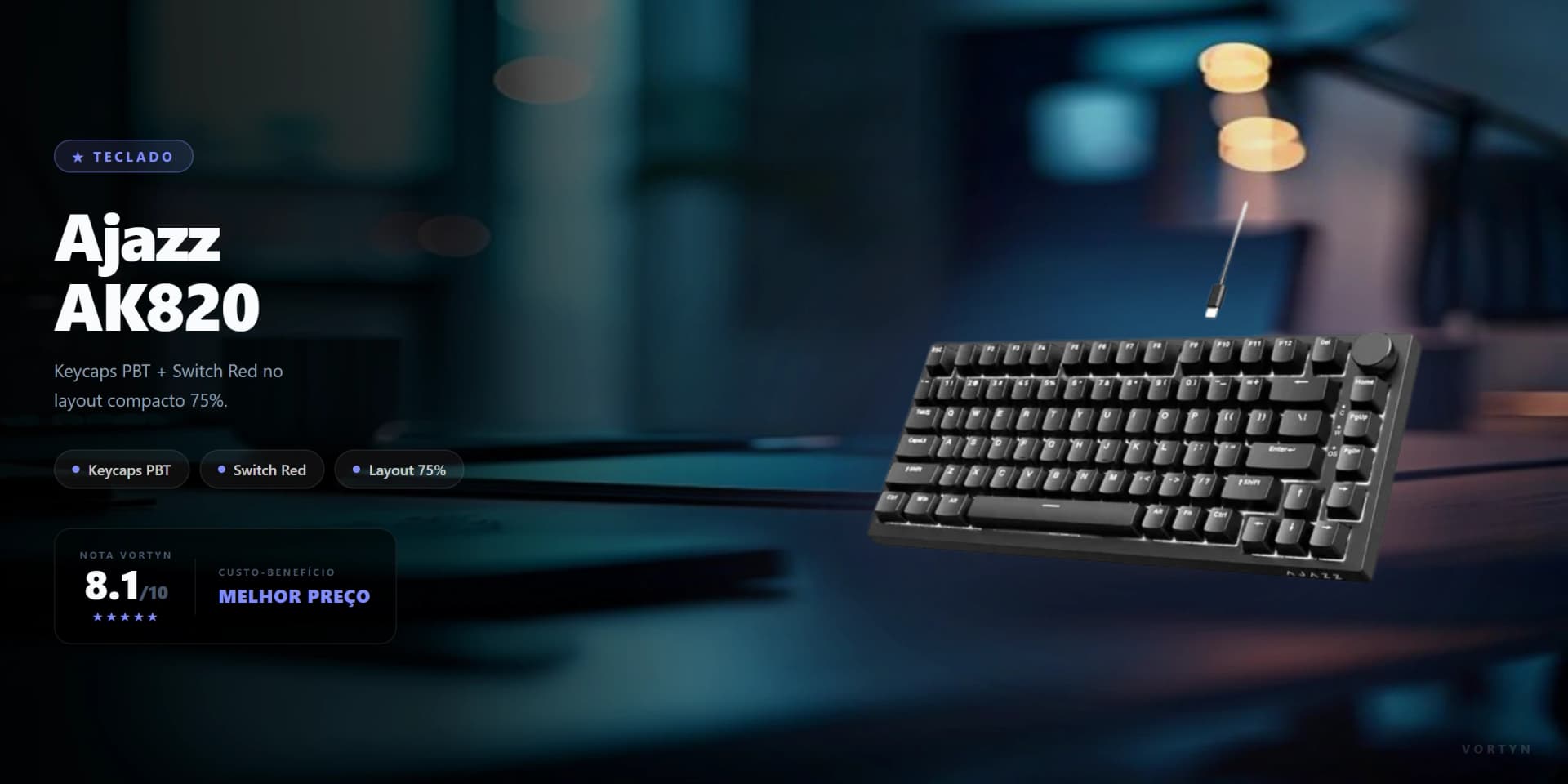 Ajazz AK820 R$263: As Keycaps PBT que Outros Mecânicos Cobram R$150 a Mais Para Incluir