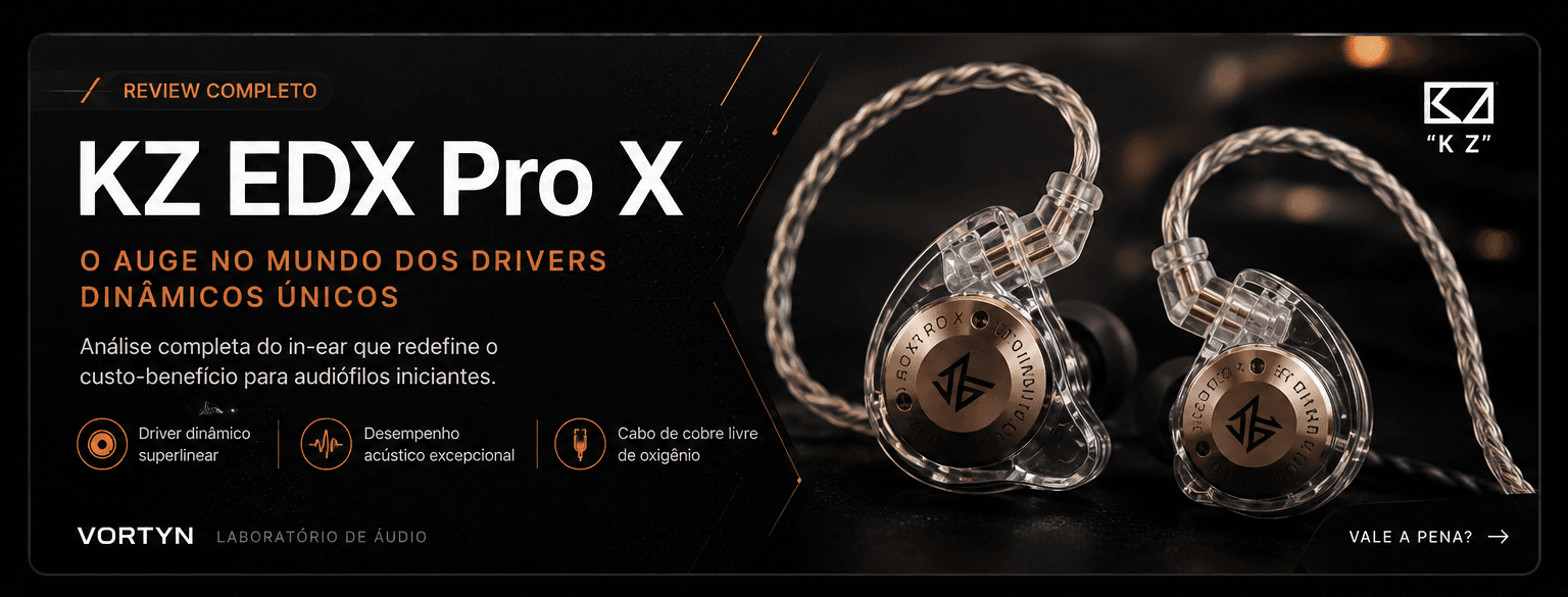 KZ EDX Pro X R$77: Driver 10mm Magnético Duplo — e Uma Assinatura Que Divide Opiniões