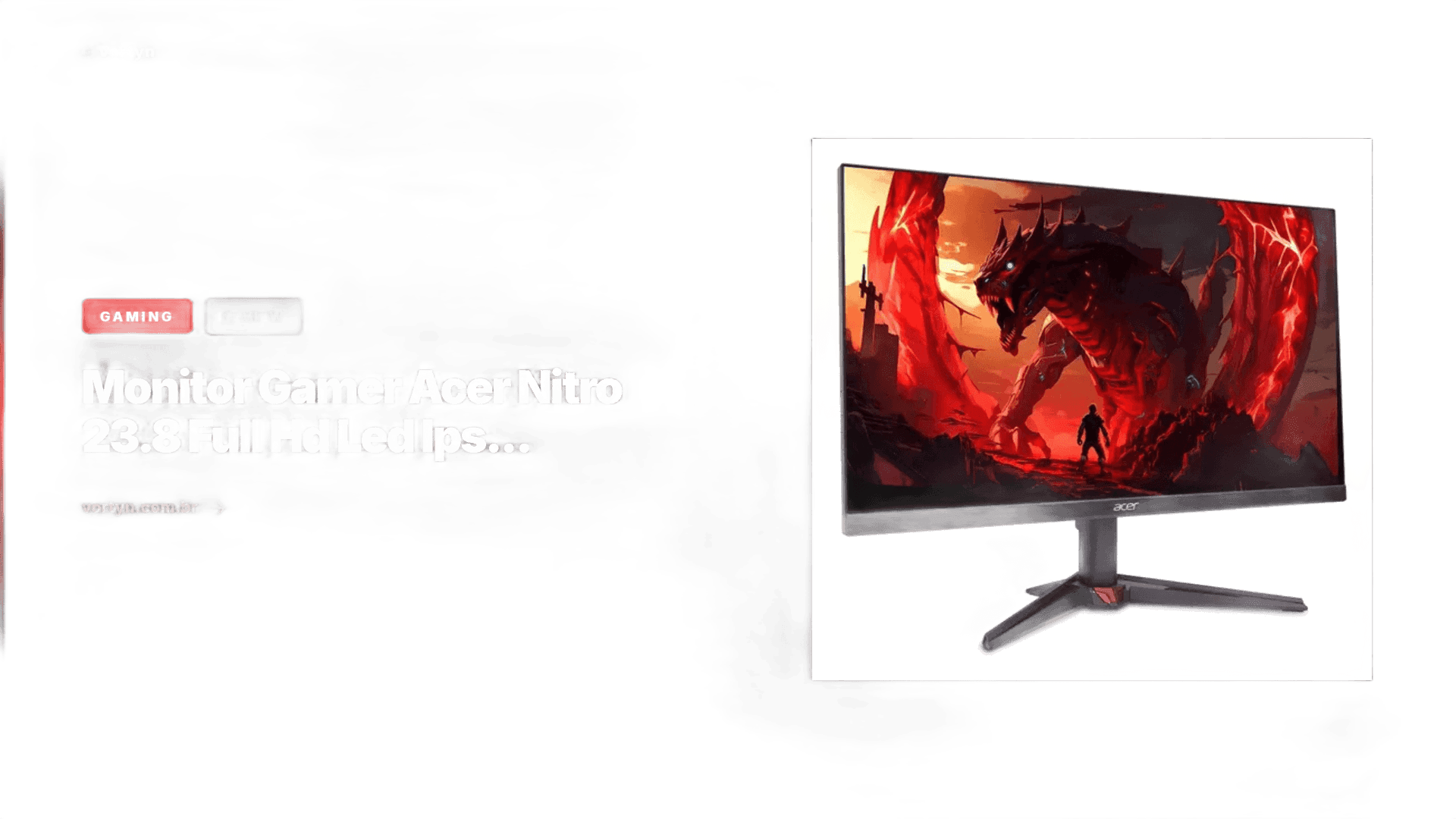 Acer Nitro VG240Y R$902: Dual HDMI + 200Hz para PC e Console Sem Desconectar Cabo