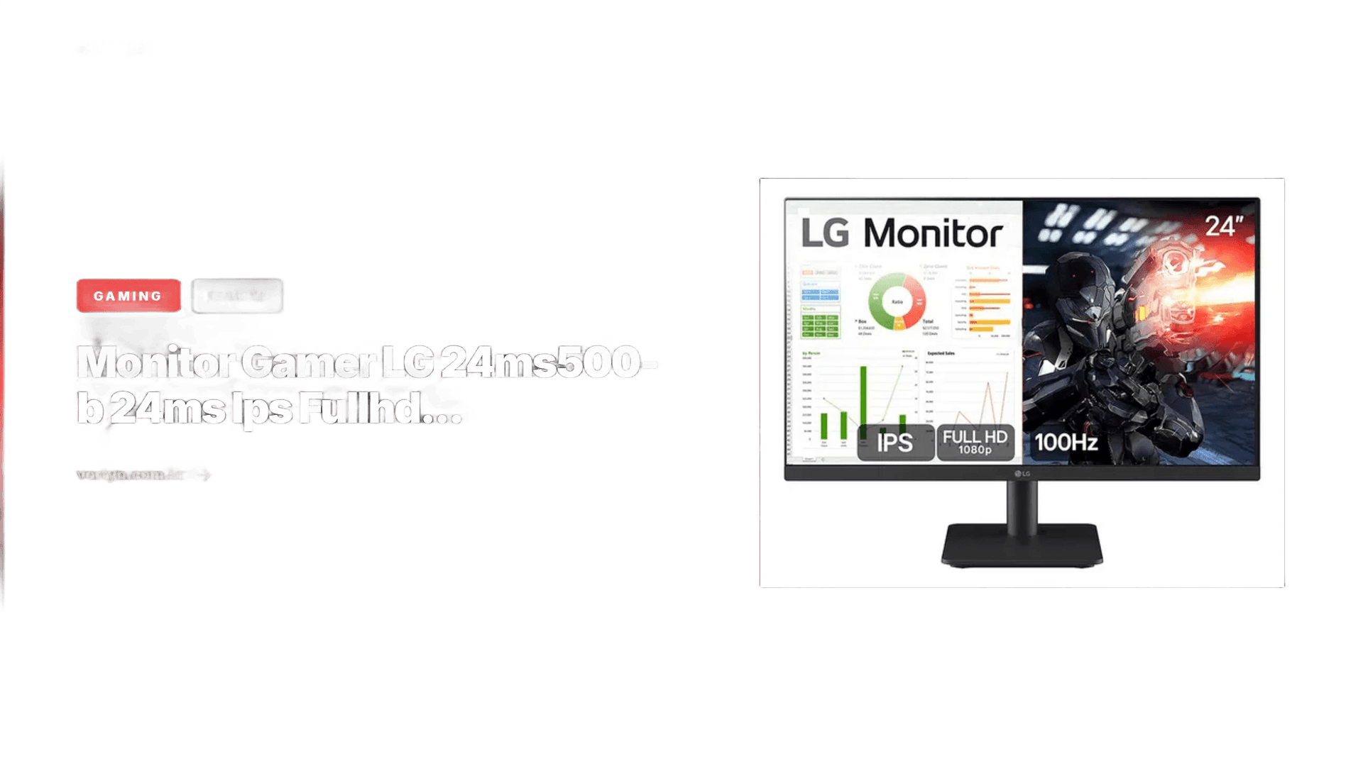 LG 24MS500-B R$567: IPS 100Hz com Reader Mode que Reduz Cansaço Visual de Verdade