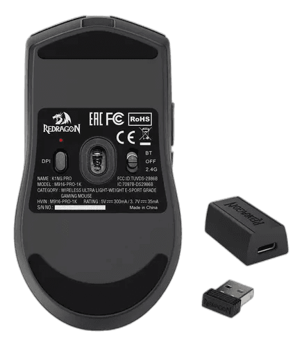 Redragon King Pro 1K R$192: Wireless 1000Hz + RGB Multi-Zona no Budget que G305 Não Alcança