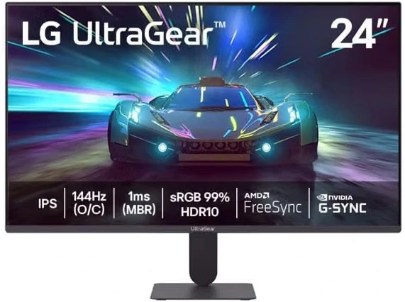 Monitor LG UltraGear 24" IPS 144Hz 1ms