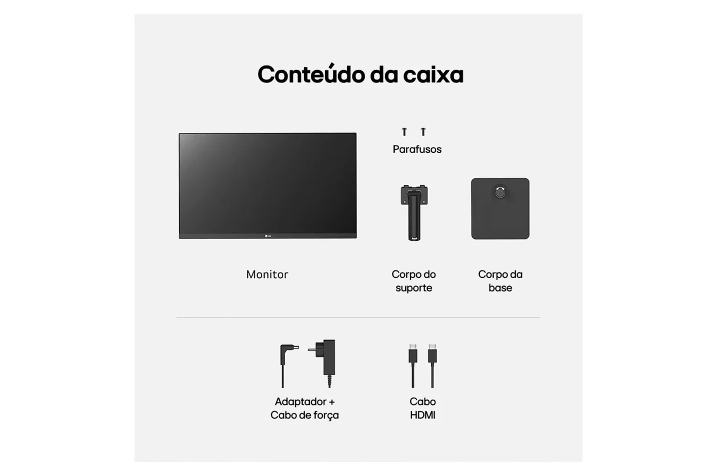 Monitor LG 24MS500-B visto de frente, tela ligada