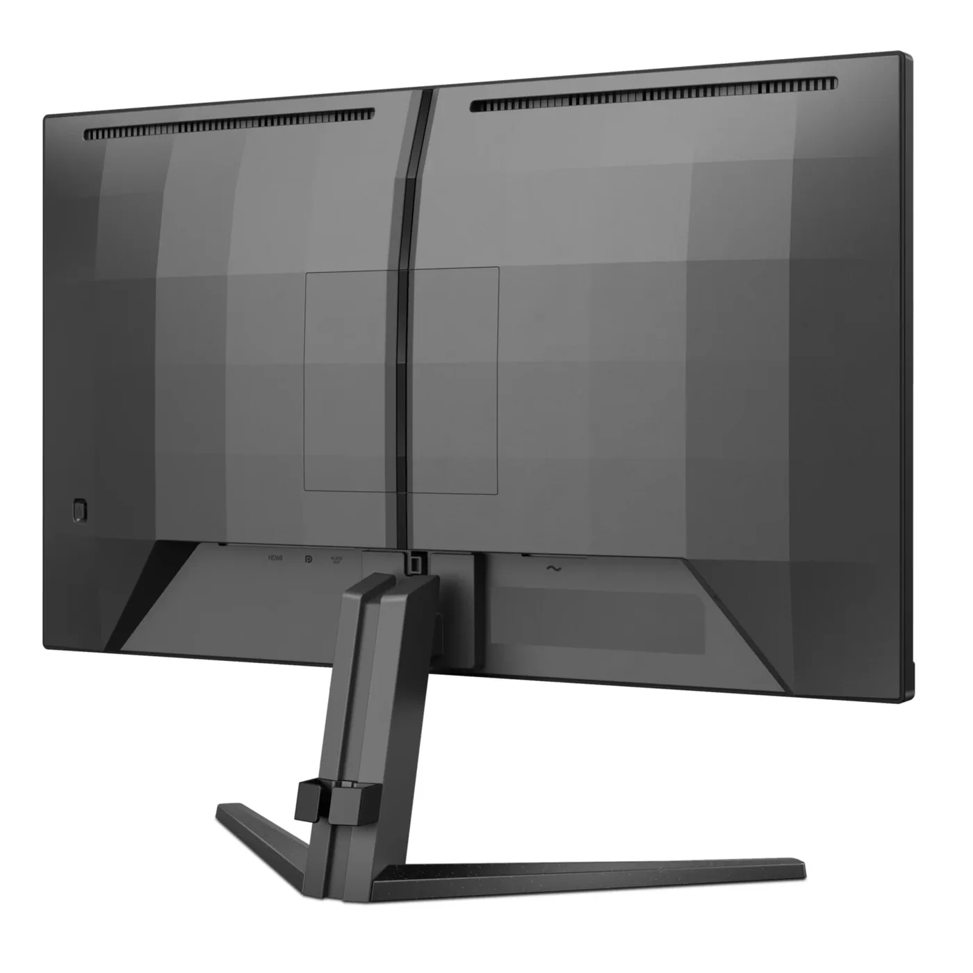 Vista traseira do monitor Philips Evnia, mostrando o encaixe VESA