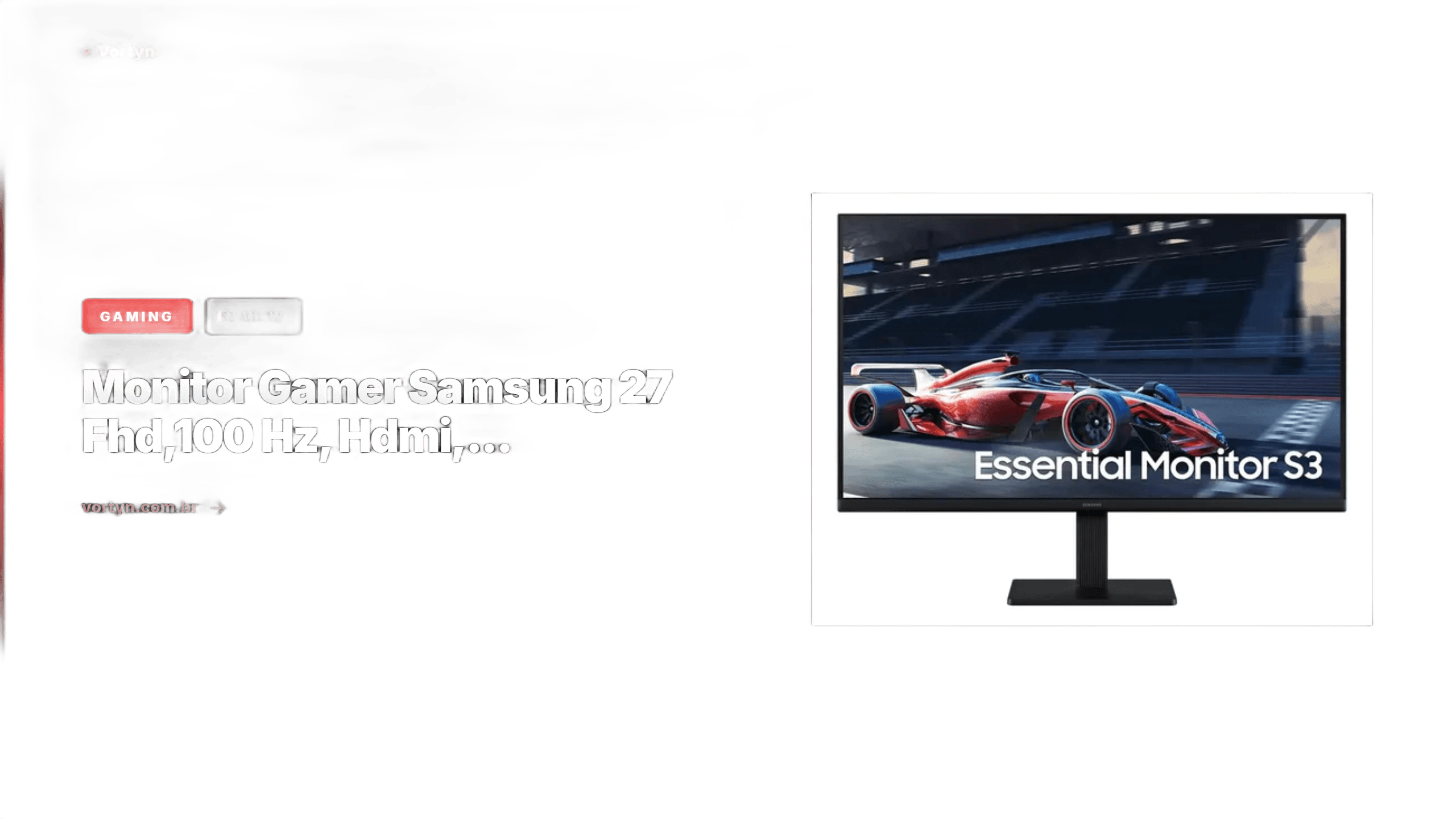 Samsung S3 27" R$694: O 100Hz de 27 Polegadas que Serve Para Trabalho e Gaming Casual