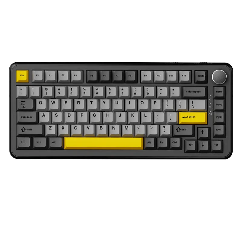 Teclado Ajazz AK820 na variante Star Grey, visto de cima